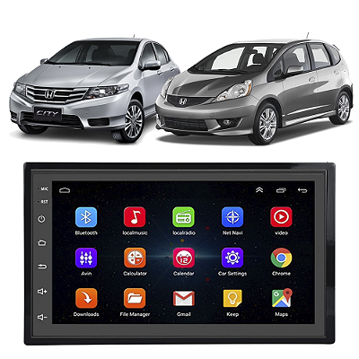 Kit Multimídia Android Honda Fit 2004 A 2012 7'' Polegadas 1GB-16GB GPS Bluetooth WiFi TV Online