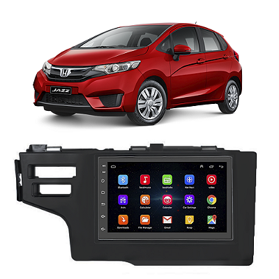 Kit Multimídia Android Honda Fit e WRV 2015 a 2021 7'' Polegadas 1GB-16GB GPS Bluetooth WiFi TV Online