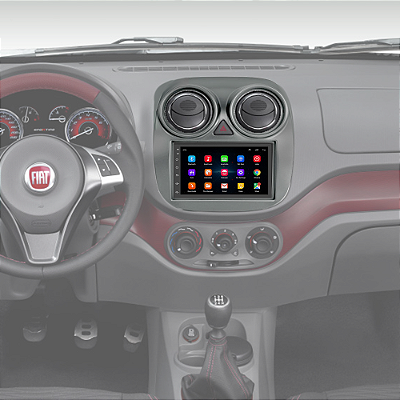 Kit Multimídia Android Palio 2012 A 2017 7'' Polegadas 1-16GB GPS TV Online Bluetooth WiFi