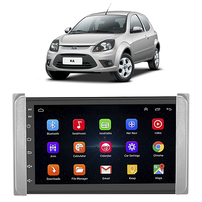 Kit Multimídia Android Ka Focus Escort Ranger F-250 1998 A 2012 7'' Polegadas 1GB-16GB GPS Bluetooth WiFi TV Online