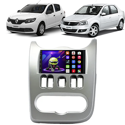 Kit Multimídia Android Renault Sandero Logan (2007- 2011) 7'' Polegadas 1-16GB GPS TV Online WiFi