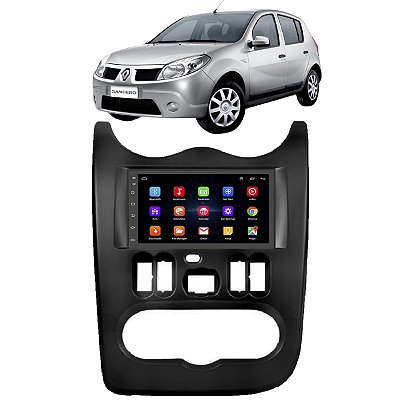Kit Multimídia Android Renault Sandero (2007- 2011) 7'' Polegadas 1-16GB GPS TV Online WiFi