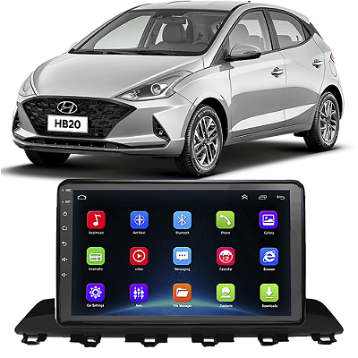 Kit Multimídia Android Hb20 2020-2021 9" Tv Online GPS Bluetooth WiFi USB Rádio FM