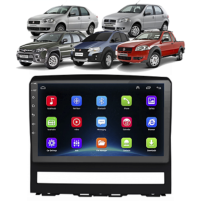 Kit Multimídia Android Palio Celebration 2004-2012 9" Tv Online GPS Bluetooth WiFi USB Rádio