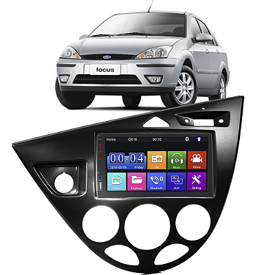 Kit Multimídia Mp5 FOCUS 2001-2008 7” Android IOS USB SD Bluetooth Rádio FM