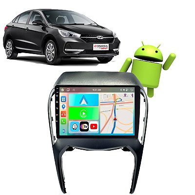 Kit Multimídia Android 9" Polegadas Chery Arrizo 5 2019-2022 CarPlay