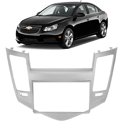 Moldura 2 Din Cruze 2011 a 2016 Preto Multimídia DVD Padrão Chinês Japonês