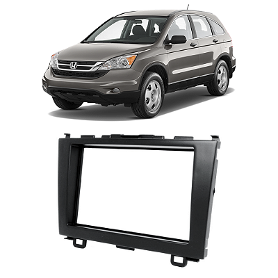 MOLDURA PAINEL CRV 07/11 2 DIN C/SUPORTE PRETO JP/CH HONDA