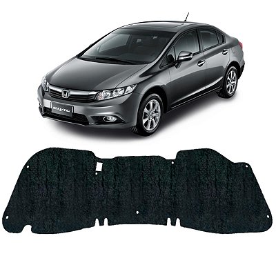 Forro Capo Honda Civic 2012-2016 Manta Autocolante Isolante + Presilhas