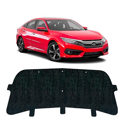 Forro Capo Honda Civic 2017-2022 Manta Autocolante Isolante termoacustico + Presilhas