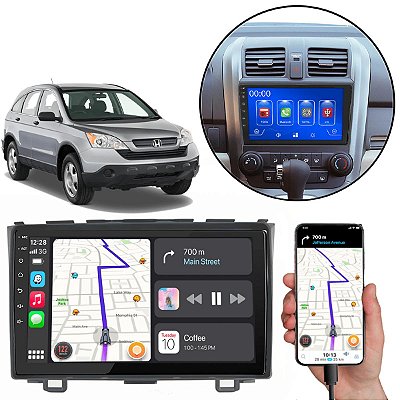 Kit Multimidia Honda Crv 2007-2011 Mp5 9" Pol + Câmera de Ré