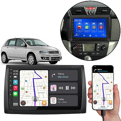 Kit Multimidia Fiat Stilo 2003 a 2011 Mp5 9" Pol + Câmera de Ré