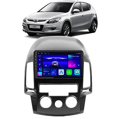 Kit Multimídia Android Octa-Core 4-64GB CarPlay Hyundai I30 2009 a 2012 + Câmera de Ré