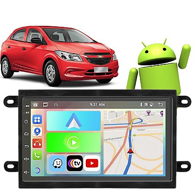Kit Multimídia Android Carplay Onix 13 14 15 16 17 18 19 Gps