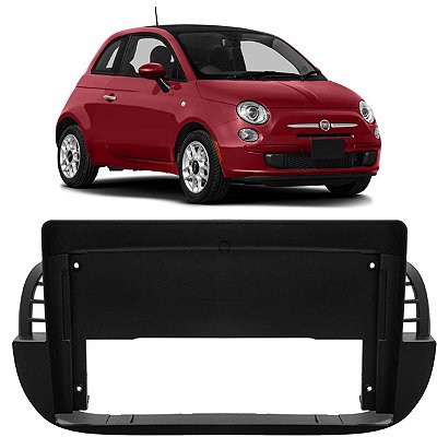 Moldura Painel 9 Polegadas Fiat 500 2010-2017 para Multimídia