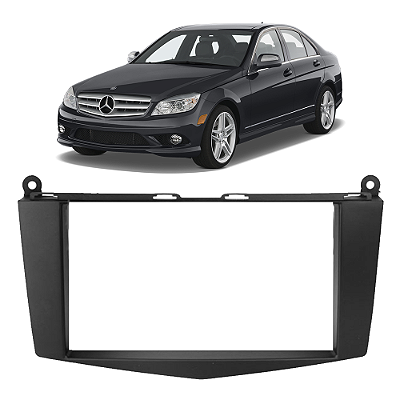 Moldura Painel 2 Din Mercedes C180 K C200 K 2007-2010 2 Din para Multimídia