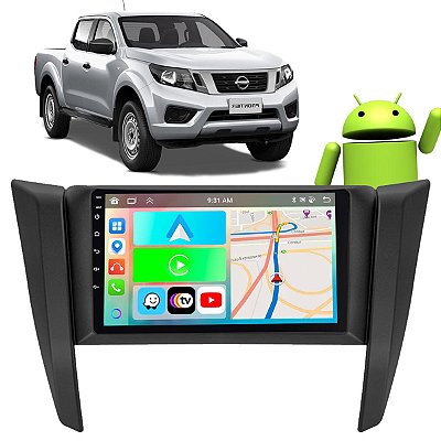 KIT MULTIMÍDIA FRONTIER 17/22 9 POL PRETO NISSAN CARPLAY AND