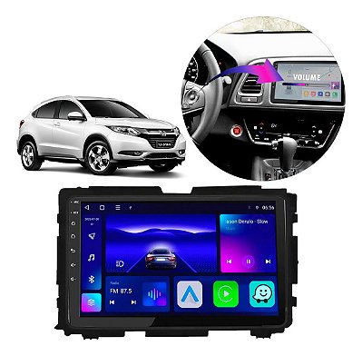 Kit Multimídia 4/64gb Android Carplay 9pol Hrv 15-21 Wifi