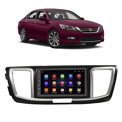KIT MULTIMIDIA ANDROID 7" ACCORD 13/17 2 DIN PRETO PRATA