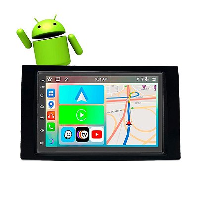 KIT MULDIMIDIA ANDROID 7" IVECO HI WAY 17/23 2 DIN PRETO JP/