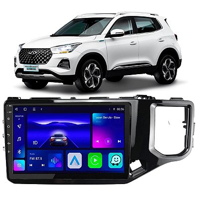 Kit Central Multimídia Android Octa-Core 4-64GB TIGGO 5X 2018-2022 + Câmera de Ré GPS