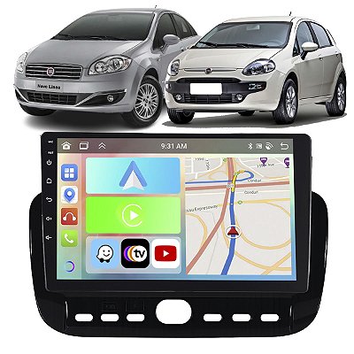 Kit Multimídia Android Punto 2013-2017 2-32GB 9" Tv Online GPS Bluetooth WiFi USB Rádio FM