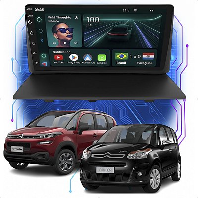 Kit Multimídia Android 9” C3 2011-2016 | 4GB + 64GB, CarPlay e Android Auto