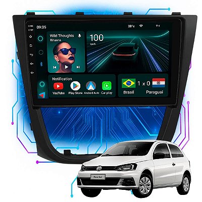 Kit Multimídia Android 9” GolG5 2008-2012 | 4GB + 64GB, CarPlay e Android Auto