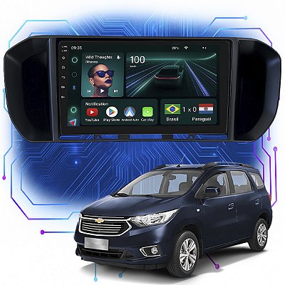 Kit Multimídia Android 9” Spin 2019-2024 | 4GB + 64GB, CarPlay e Android Auto