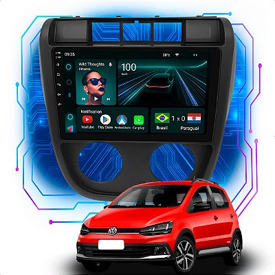 Compartilhar Adicionar aos desejos Kit Multimídia Android 9” Fox 2003-2009 | 4GB + 64GB, CarPlay e Android Auto