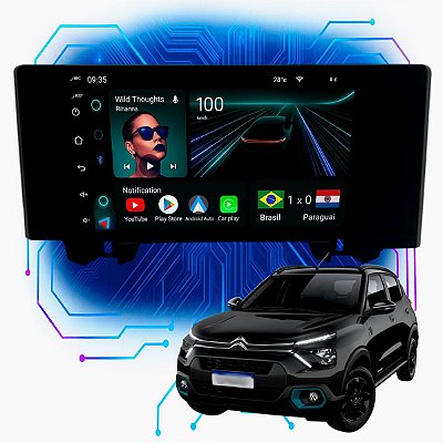 Kit Multimidia Android 4GB/64GB 9p C3 2023-2024 Câmera De Ré