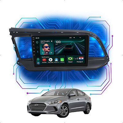 Kit Multimidia Android 4GB/64GB 9p ELANTRA 2017-2018 Carplay + Android Auto