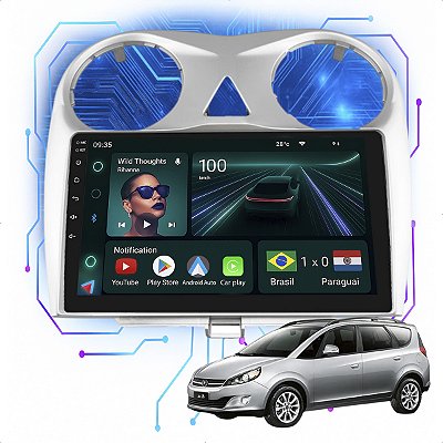 KIT MULTIMIDIA ANDROID 4/64GB 9" J6 10/13 PRATA JAC CARPLAY