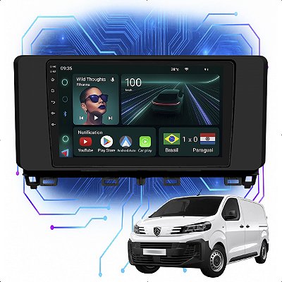 Kit Multimidia Android 4GB/64GB 9p Jumpy Expert 2025-2026 Gps + Android Auto