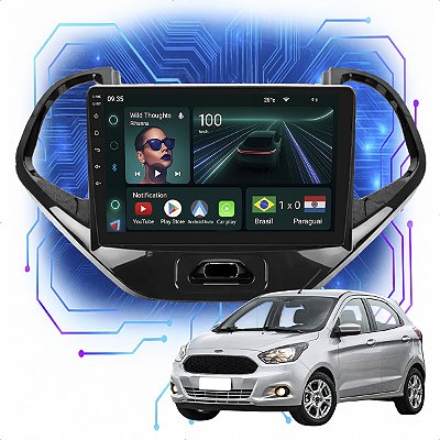 Kit Multimidia Android 4GB/64GB 9" Ka 2015-2017 Carplay + Wifi