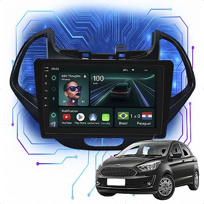 Kit Multimidia Android 4GB/64GB 9p Ka 2019-2021 Android Auto + Gps