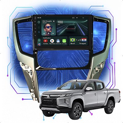 Kit Multimidia Android 4GB/64GB 9" L200 Triton 2020-2025 Carplay + Gps