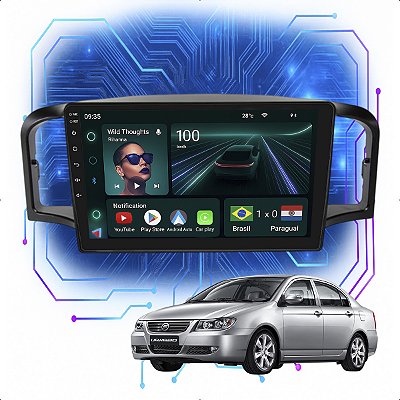 Kit Multimidia Android 4/64GB 9p Lifan 620 2010-2012 Câmera De Ré