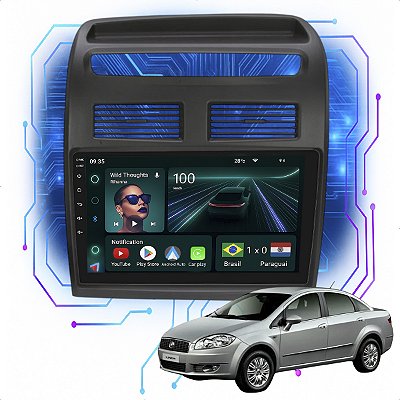 Kit Multimidia Android 4GB/64GB 9p Linea 2009-2014 Carplay + Spotify