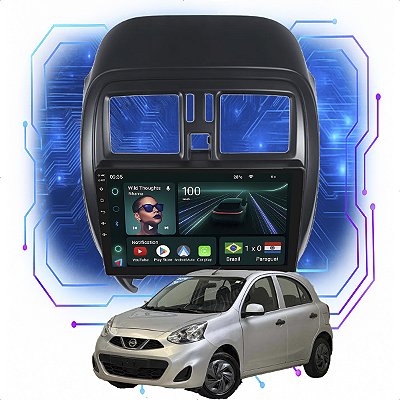 Kit Multimidia Android 4GB/64GB 9p Nissan Versa 2014-2020 Gps + Wifi