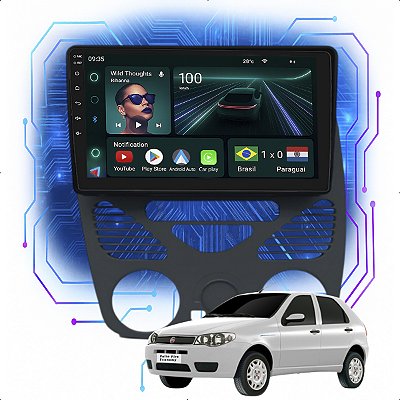 Kit Multimidia Android 4GB/64GB 9p Palio 2001-2013 Android Auto + Gps