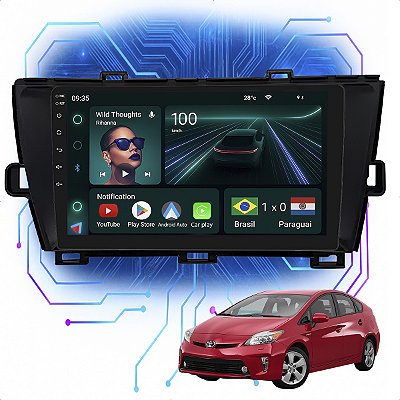 Kit Multimidia Android 4GB/64GB 9p Prius 2013-2015 Android Auto + Gps