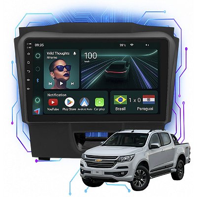 Kit Multimidia Android 4GB/64GB 9p S10 2012-2016 Carplay + Wifi