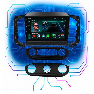 Kit Multimidia Android 4/64GB 9p S10 2017-2021 Android Auto + Câmera De Ré