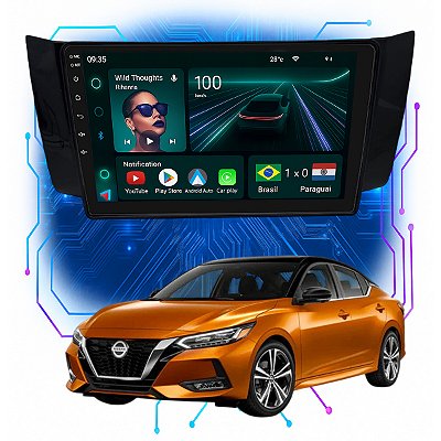 Kit Multimidia Android 4GB/64GB 9p Sentra 2014-2020 Android Auto + Carplay