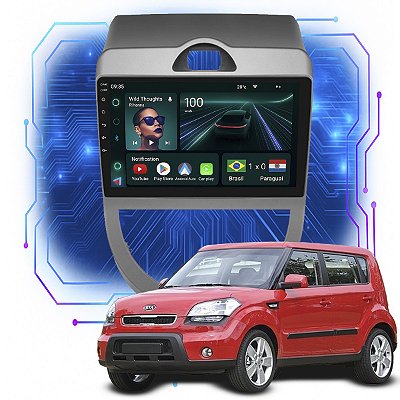Kit Multimidia Android 4GB/64GB 9p Soul 2009-2012 Android Auto + Câmera De Ré