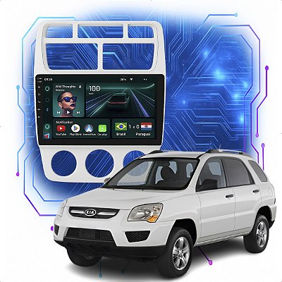 Kit Multimidia Android 4GB/64GB 9p Sportage 2006-2010 Gps + Câmera De Ré
