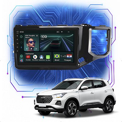 Kit Multimidia Android 4GB/64GB 9p Tiggo 5X 2018-2022 Gps + Spotify