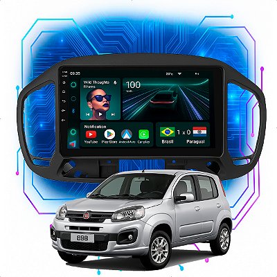 Kit Multimidia Android 4GB/64GB 9p Uno 2015-2021 Carplay + Gps