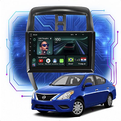 Kit Multimidia Android 4GB/64GB 9p Versa 2014-2020 Android Auto + Bluetooth